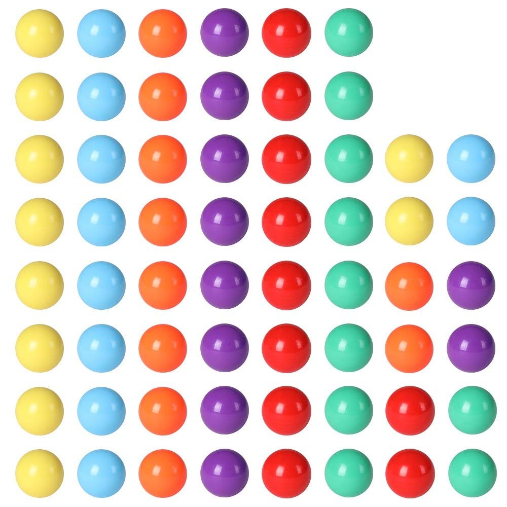 Laviesto Game Replacement Balls for Chinese Checker,60 Pcs Solid Color Replacement Marbles for Marble Run, Marbles Game,DIY Decoration(5/8 Inch/6 Colors)