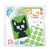Pracht Creatives Hobby Pixel P23037 Mosaic Locket Cat Keyring for Children to Design Yourself, Easy Plug-in System, No Ironing or Gluing, Stones Made of Organic Plastic view 1
