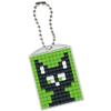 Pracht Creatives Hobby Pixel P23037 Mosaic Locket Cat Keyring for Children to Design Yourself, Easy Plug-in System, No Ironing or Gluing, Stones Made of Organic Plastic view 2