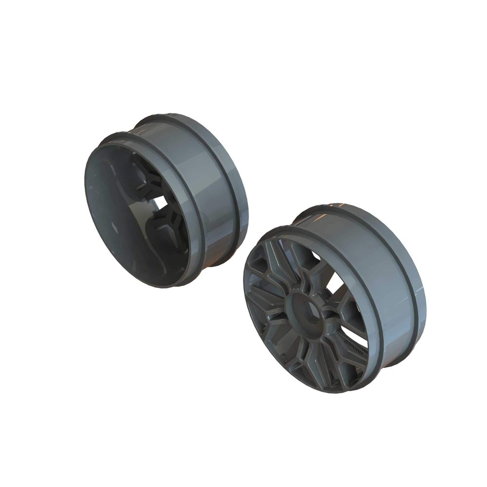 ARRMA 1/8 Buggy Wheel 17mm Hex Gun Metal (2), ARA510127