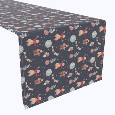 Fabric Textile Products, Machine Washable, 100% Milliken Polyester, Tablecloths, Table Runners, Napkins, & Outdoor Tablecloths, Circus Toss (14" x 108")