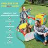 5pc Kids Play Tent for Toddlers with Ball Pit, Crawl Tunnel, Indoor & Outdoor Playhouse, Jungle Gym, Toys for Boys & Girls, Includes Dart Balls, Teepee & Basketball Hoops view 4