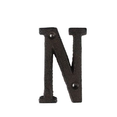 ausuky Cast Iron Retro Metal Alphabet Letters Numbers Sign Address Door Cafe Wall Decor A to Z,0 to 9 (N)