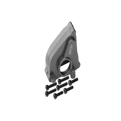 Aluminum Center Gearbox for Axial 1:24 Deadbolt & Jeep Wrangler (SCX24) - 2Pc Set Gray Silver