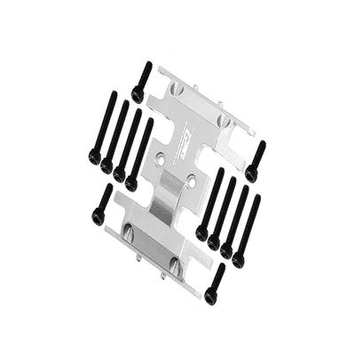 Aluminum Lower Gear Cover for Axial 1:24 Deadbolt & Jeep Wrangler (SCX24) - 1Pc Set Silver