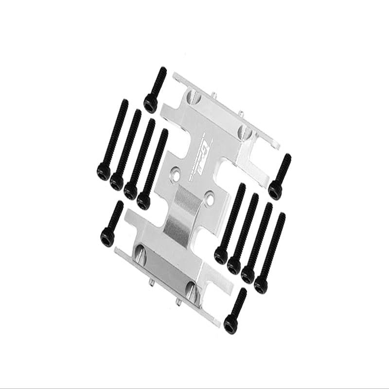 Aluminum Lower Gear Cover for Axial 1:24 Deadbolt & Jeep Wrangler (SCX24) - 1Pc Set Silver