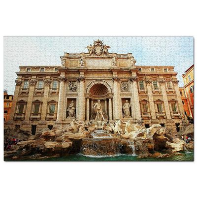 Italy Trevi Fountain Rome Jigsaw Puzzle 1000 Piece Travel Souvenir Wooden