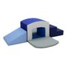 Factory Direct Partners 12825-NVPB SoftScape Playtime Grow-n-Learn Tunnel Climber Plus Pads for Toddlers and Kids(3-Piece) - Navy/Powder Blue, 12825-NVPB view 1