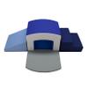 Factory Direct Partners 12825-NVPB SoftScape Playtime Grow-n-Learn Tunnel Climber Plus Pads for Toddlers and Kids(3-Piece) - Navy/Powder Blue, 12825-NVPB view 3
