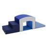Factory Direct Partners 12824-NVPB SoftScape Playtime Grow-n-Learn Tunnel Climber for Toddlers and Kids(3-Piece) - Navy/Powder Blue, 12824-NVPB view 1