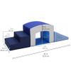 Factory Direct Partners 12824-NVPB SoftScape Playtime Grow-n-Learn Tunnel Climber for Toddlers and Kids(3-Piece) - Navy/Powder Blue, 12824-NVPB view 2