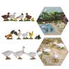 30pcs O Gauge Farm Animal 1:43 Scale Painted Chicken Duck Goose PVC Model Train Layout AN4304-30-AMUS view 1