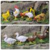30pcs O Gauge Farm Animal 1:43 Scale Painted Chicken Duck Goose PVC Model Train Layout AN4304-30-AMUS view 3
