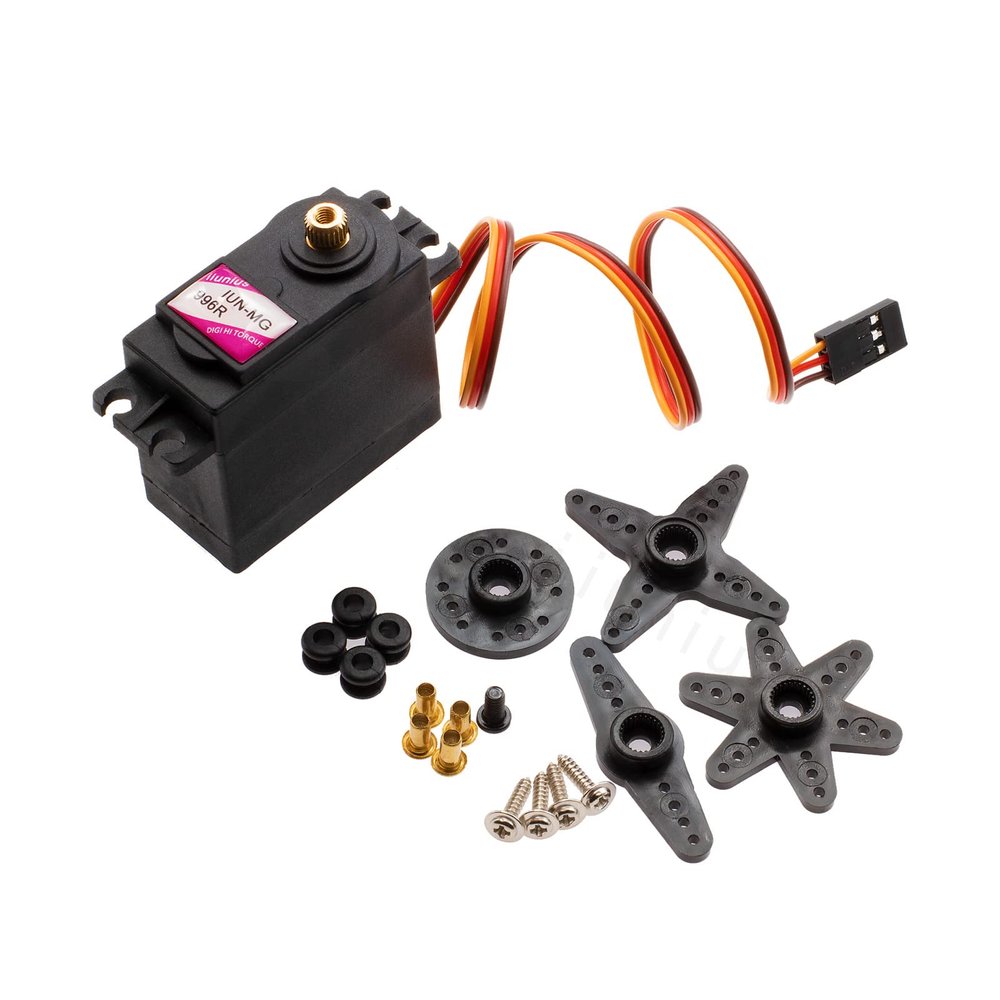 Iunius 2pcs MG-996 Servo Motor Metal Gear Torque Digital Motor Kit for RC Airplane Model Car Helicopter Robot Diving Equipment Smart Camera Racing Model