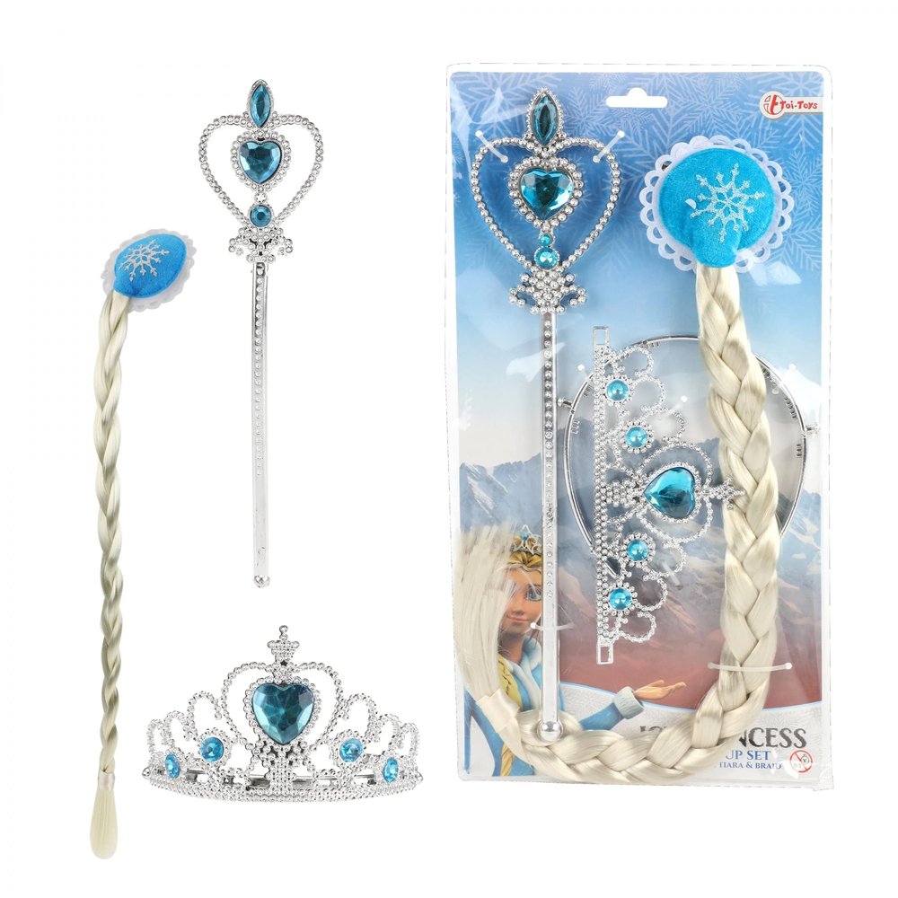 jewelry set Ice Princess girls blue/silver 3-piece