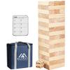 Megwoz Giant Tumble Tower Family Games for Kids and Adults 60 Blocks New Zealand Pine Wooden Blocks Stacking Up to 5 FT for Indoors Outdoors Yard Games for Family view 1