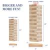 Megwoz Giant Tumble Tower Family Games for Kids and Adults 60 Blocks New Zealand Pine Wooden Blocks Stacking Up to 5 FT for Indoors Outdoors Yard Games for Family view 2
