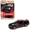 2012 Ford Mustang Boss 302 Laguna Seca Black and Red with Red Wheels Ltd Ed 10312 pcs 1/64 Diecast Model Car by Autoworld 64262-AWSP046 A view 1