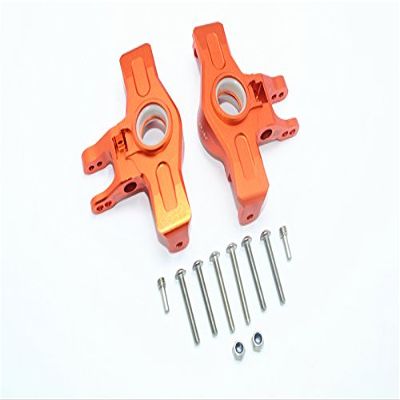 GPM for TRAXXAS 1/7 Unlimited Desert Racer Aluminum Front Knuckle ARMS-12 PC Set (Orange)