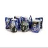 16mm Resin Poly Dice Set: Eternal - Blue/Black view 1