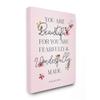Stupell Industries Wonderfully Made Faith Based Psalm Floral Pink Canvas Gigi Louise Wall Art, 24 x 30 view 1