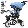 JMMD 7 in 1 Tricycle Stroller with Push Handle, Baby Trike with 360 Swivel Seat, Reclining Backrest, All-Terrain Wheels, Dual Brakes, Canopy & Storage, Gift for Kids 18 Months to 5 Years, Blue view 1