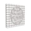 Stupell Industries Always Something Thankful for Phrase Grey Plaid Canvas Imperfect Dust Wall Art, 24 x 24 view 1
