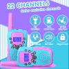 Selieve Toys for 3-14 Year Old Children's, Walkie Talkies for Kids 22 Channels 2 Way Radio Toy with Backlit LCD Flashlight, 3 Miles Range for Outside, Camping, Hiking Purple view 3