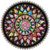 Bgraamiens Puzzle-Geometric Colorful Mandala-1000 Pieces Creative Geometric Round Blue Board Colorful Mandala Jigsaw Puzzle view 1