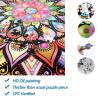 Bgraamiens Puzzle-Geometric Colorful Mandala-1000 Pieces Creative Geometric Round Blue Board Colorful Mandala Jigsaw Puzzle view 4