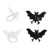 TOYANDONA Halloween Bat Halloween Flashing Rings 1 Bat Ring Flashing Costume Luminous s Jelly Plastic White Party Favors view 1