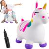 JOYIN Bouncy Unicorn Horse, Kids Ride On Bouncer, Toddler Girl Bouncing Animal Hopper, Inflatable Hopping Toy for Birthday Gift, 18 Months 2 3 4 5 Year Old Kids Toddlers Boys Girls view 1