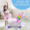 JOYIN Bouncy Unicorn Horse, Kids Ride On Bouncer, Toddler Girl Bouncing Animal Hopper, Inflatable Hopping Toy for Birthday Gift, 18 Months 2 3 4 5 Year Old Kids Toddlers Boys Girls view 2