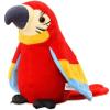Talking Macaw Parrot Repeat What You Say Stuffed Animal Plush Toy Electronic Record Animated Bird Shake Wings Speaking Parrot Pet Plush Interactive Toys for Kids Boys Girls Christmas Birthday Gift view 1
