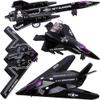 ArtCreativity Diecast Stealth Bomber Toy Jets with Pullback Mechanism, Set of 4 B-2 Spirit Bombers, Diecast Metal Jet Plane Airplane Toys, B2 Bomber Model, Military Cake Decorations, Aviation Party view 1