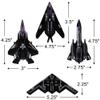 ArtCreativity Diecast Stealth Bomber Toy Jets with Pullback Mechanism, Set of 4 B-2 Spirit Bombers, Diecast Metal Jet Plane Airplane Toys, B2 Bomber Model, Military Cake Decorations, Aviation Party view 3
