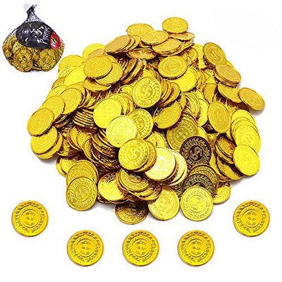 150 Pieces Plastic Play Coins Gold Pirate Treasure Hunt Coins Toys for Halloween Party Theme Props Decoration Party Favor Lucky Draw Games Plastic Gold Coins St.Patrick's Day Coins for Kids Teachers