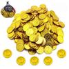 150 Pieces Plastic Play Coins Gold Pirate Treasure Hunt Coins Toys for Halloween Party Theme Props Decoration Party Favor Lucky Draw Games Plastic Gold Coins St.Patrick's Day Coins for Kids Teachers view 1