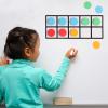 Bright Creations Giant Magnetic Ten Frames for Classroom Learning - 4 Pack Multi-Color Magnetic Frames with 48 Math Counters (12.25 x 5 in) view 2