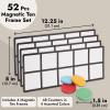 Bright Creations Giant Magnetic Ten Frames for Classroom Learning - 4 Pack Multi-Color Magnetic Frames with 48 Math Counters (12.25 x 5 in) view 4