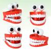 4 Pcs Wind-up Chattering Teeth Toys with Eyes, Funny Walking Babbling Teeth for Kids, Red Plastic, 2.95X2.59X2.48 Inch, Early Education Tools, Amusing Gift for Children view 4