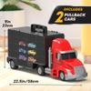 Driven by Battat  Large Toy Carrier Truck for Kids  Toy Transport Truck & 2 Toy Cars  Toy Pull-Back Cars  Pretend Play  3 Years +  Turbo Transport view 3