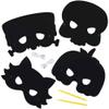 Baker Ross AX228 Halloween Scratch Art Masks - Pack of 8, Halloween Decorations, Ideal for Kids to Design and Decorate view 2
