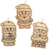 Baker Ross AX420 Jolly Santa Wooden Decorations - Pack of 12, Christmas Decorations for Kids to Decorate and Display, Ideal Kids Arts and Crafts Project view 4