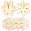 Baker Ross AX403 Snowflake Wooden 3D Decorations - Pack of 6, Christmas Decorations for Kids to Decorate and Display, Ideal Kids Arts and Crafts Project view 2