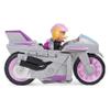 Paw Patrol, Moto Pups Skyes Deluxe Pull Back Motorcycle Vehicle with Wheelie Feature and Toy Figure view 4