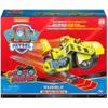 Paw Patrol, Moto Pups Rubbles Deluxe Pull Back Motorcycle Vehicle with Wheelie Feature and Toy Figure view 2