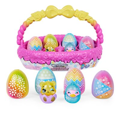 Hatchimals CollEGGtibles, Spring Toy Basket with 5 and 3 Pets, Kids Toys for Girls Ages 5 and up