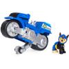 Paw Patrol, Moto Pups Chases Deluxe Pull Back Motorcycle Vehicle with Wheelie Feature and Toy Figure view 1