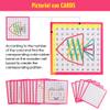 Skrtuan Wooden Geoboard with Pattern Cards & Rubber Bands, Montessori STEM Educational Toy for Kids 3-5 5-8 Years Old, Brain Teaser Puzzle Game for Geometry Learning and Creative Shapes view 2